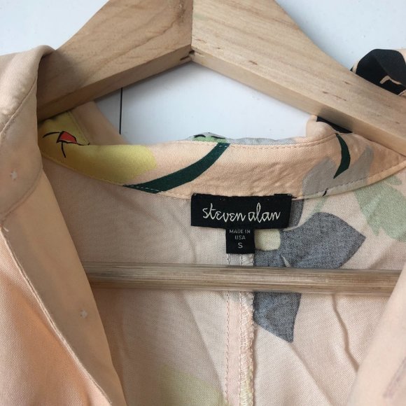 Steven Alan Floral Silk Sleeveless Romper - Picture 3 of 4